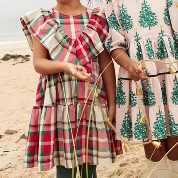 Pink Chicken Girls Raphaela Dress - Holiday Tartan - Picture 3 of 3